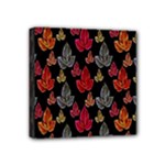 Leaves Pattern Background Mini Canvas 4  x 4 