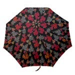 Leaves Pattern Background Folding Umbrellas