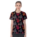 Leaves Pattern Background Women s Cotton Tee