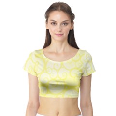 Pattern Short Sleeve Crop Top (tight Fit) by Valentinaart