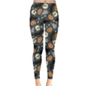 Colorful Halloween Pattern with Pumkins Bats and Skulls Women s Leggings View1