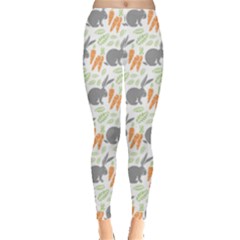 Colorful Pattern Bunny Carrots Women s Leggings