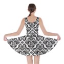 Black Oriental Fine Pattern with Damask Arabesque and Floral Skater Dress View2