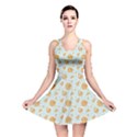Gray Colorful Cartoon Pizza Texture with Confetti Reversible Skater Dress View1