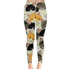 Cat Face Leggings  by CoolDesigns