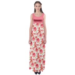 Red Roses Empire Waist Maxi Dress by CoolDesigns