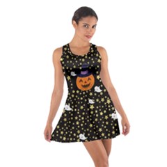 Starry Pumpkin Cotton Racerback Dress by CoolDesigns