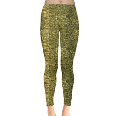 Green Leather Animal Snake Reptile Crocodile Pattern Women s Leggings by CoolDesigns