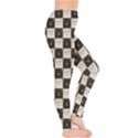 Black Chessboard Made Black and White Cats Leggings View4