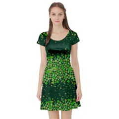 Shamrock Snowy Short Sleeve Skater Dress