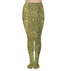 Green Leather Animal Snake Reptile Crocodile Pattern Women s Tights by CoolDesigns