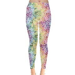 Colorful Pastel Rainbow Petals Women s Leggings by CoolDesigns