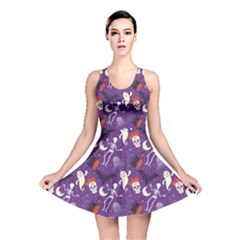 Colorful Halloween Cute Pattern Reversible Skater Dress by CoolDesigns