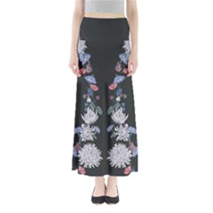 Dark Floral Maxi Skirt by CoolDesigns