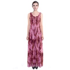 Red Tie Dye Sleeveless Maxi Dress by CoolDesigns