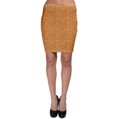 Orange African Style Pattern Bodycon Skirt by CoolDesigns