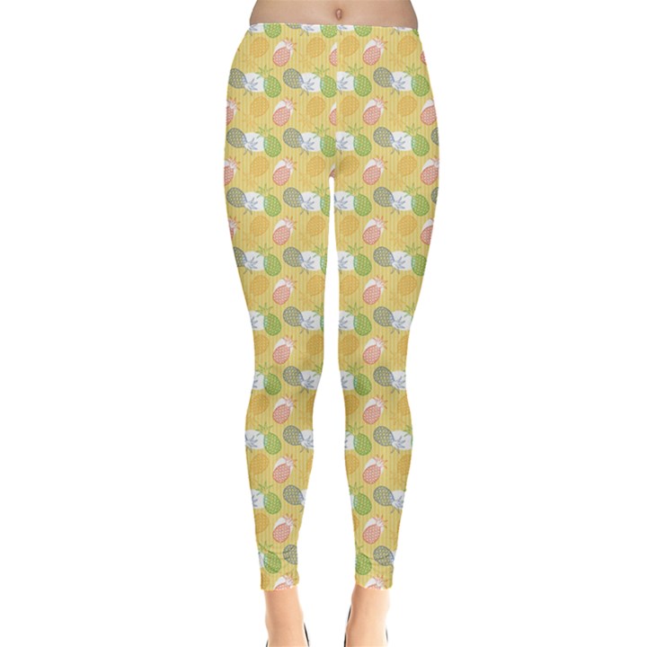 Green Pineapple Juce Pattern Colorful Leggings
