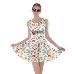 Colorful Surfing Vacation And Tropical Beach Pattern Skater Dress by CoolDesigns
