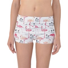 Colorful Flamingo Bird Pattern Boyleg Bikini Bottoms by CoolDesigns