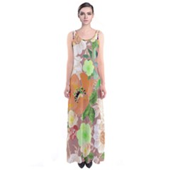 Mochafloral Sleeveless Maxi Dress by CoolDesigns