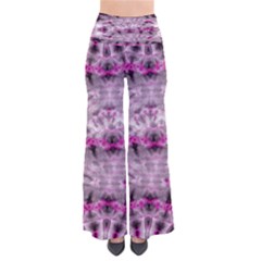 Pink Gray Tie Dye Chic Palazzo Pants by CoolDesigns
