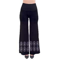 Black Circles Tie Dye Palazzo Pants by CoolDesigns
