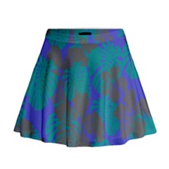 Blue Hawaii Mini Flare Skirt by CoolDesigns