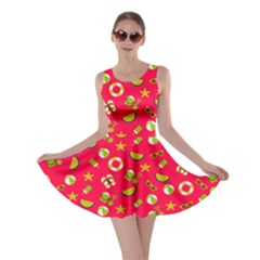 Red Summer Beach Skater Dress by CoolDesigns