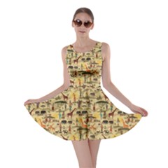 Yellow Ethnic African Skater Dress by CoolDesigns