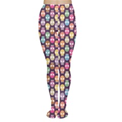 Colorful Pastel Colored Skull Pattern With Women s Tights