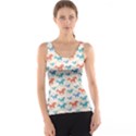 Colorful New Year with Blue and Orange Running Horses Tank Top View1