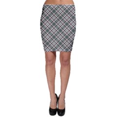 Green Grey And Turquoise Diagonal Pattern Bodycon Skirt by CoolDesigns