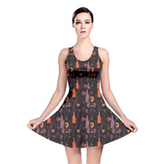 Colorful Pattern For Wines Menu Reversible Skater Dress by CoolDesigns