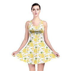 Yellow Pineapple Pattern Reversible Skater Dress by CoolDesigns