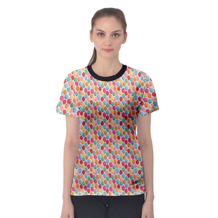 Colorful Bunch Of Colorful Balloons Pattern Women s Sport Mesh Tee