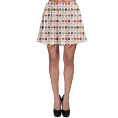 Brown Hot Air Balloon Pattern Skater Skirt by CoolDesigns