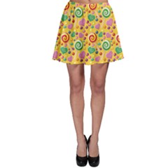 Colorful Of A Pattern Cute Candies Skater Skirt by CoolDesigns