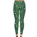 Green Hand Drawn Pattern With Celtic Elements Leggings View2