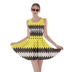 Yellow The Scales Lampropeltis Elapsoides Stylish Design Skater Dress by CoolDesigns