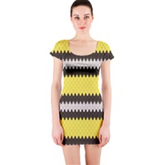 Yellow The Scales Lampropeltis Elapsoides Stylish Design Short Sleeve Bodycon by CoolDesigns