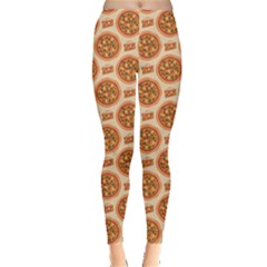 Yellow Pizza Pattern Stylish Design Leggings by CoolDesigns