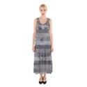 Gray Stripes Sleeveless Maxi Dress View1