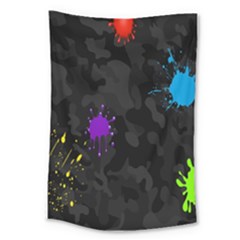 Black Camo Spot Green Red Yellow Blue Unifom Army Large Tapestry by Alisyart