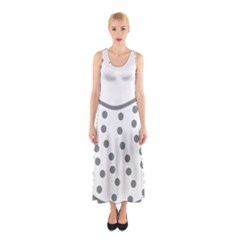 Cool Gel Foam Circle Grey Sleeveless Maxi Dress