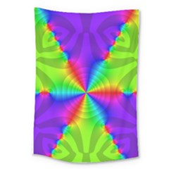 Complex Beauties Color Line Tie Purple Green Light Large Tapestry