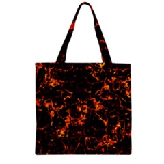 Fiery Ground Zipper Grocery Tote Bag by Alisyart