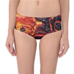 Lava Active Volcano Nature Mid-Waist Bikini Bottoms