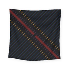 Material Design Stripes Line Red Blue Yellow Black Square Tapestry (small) by Alisyart