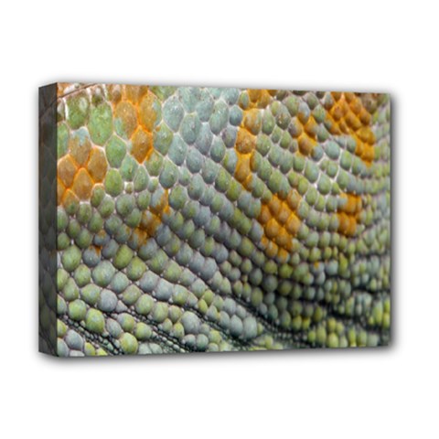 Macro Of Chameleon Skin Texture Background Deluxe Canvas 16  X 12   by Simbadda