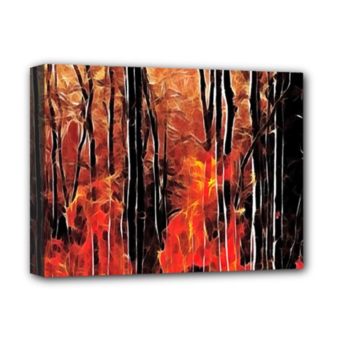 Forest Fire Fractal Background Deluxe Canvas 16  X 12   by Simbadda